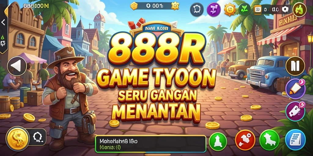 Gameplay Tycoon yang menarik dengan berbagai pilihan bisnis.