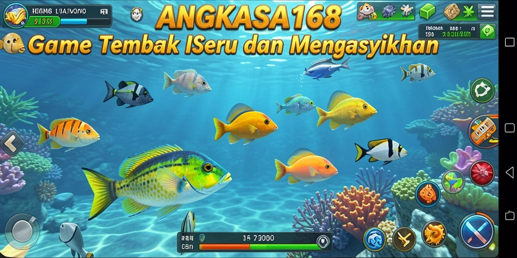 Tampilan gameplay seru ANGKASA168 dengan berbagai jenis ikan.