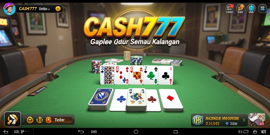Gameplay seru Gaple di CASH777, nikmati keseruan bermain.