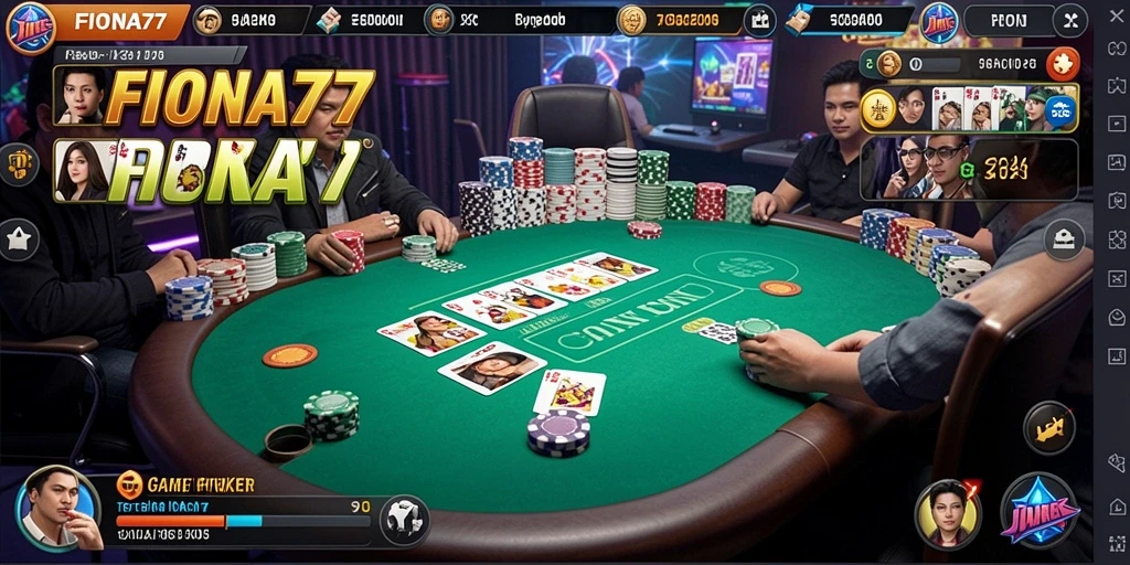 Tampilan gameplay menarik dari FIONA77 saat bermain Poker.