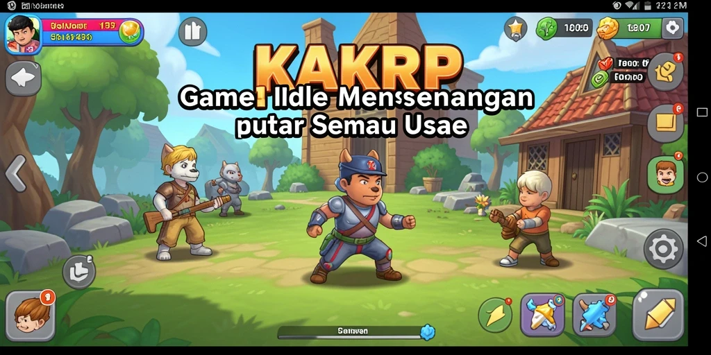 Tampilan gameplay KAKRP yang menarik dan penuh warna.