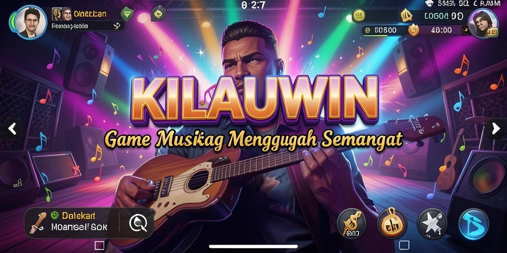 Tampilan gameplay KILAUWIN yang menampilkan keseruan bermain musik.