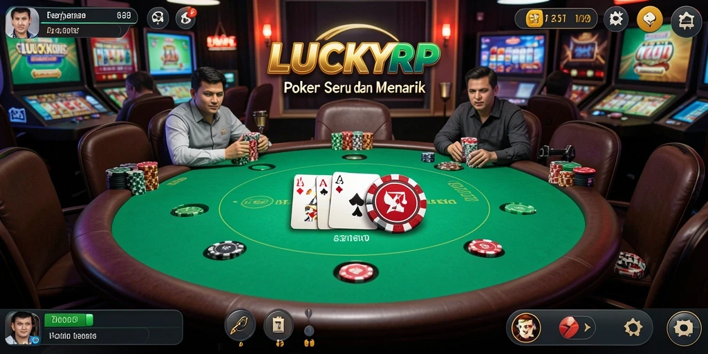 Tangkapan layar LUCKYRP menampilkan momen seru saat bermain poker.