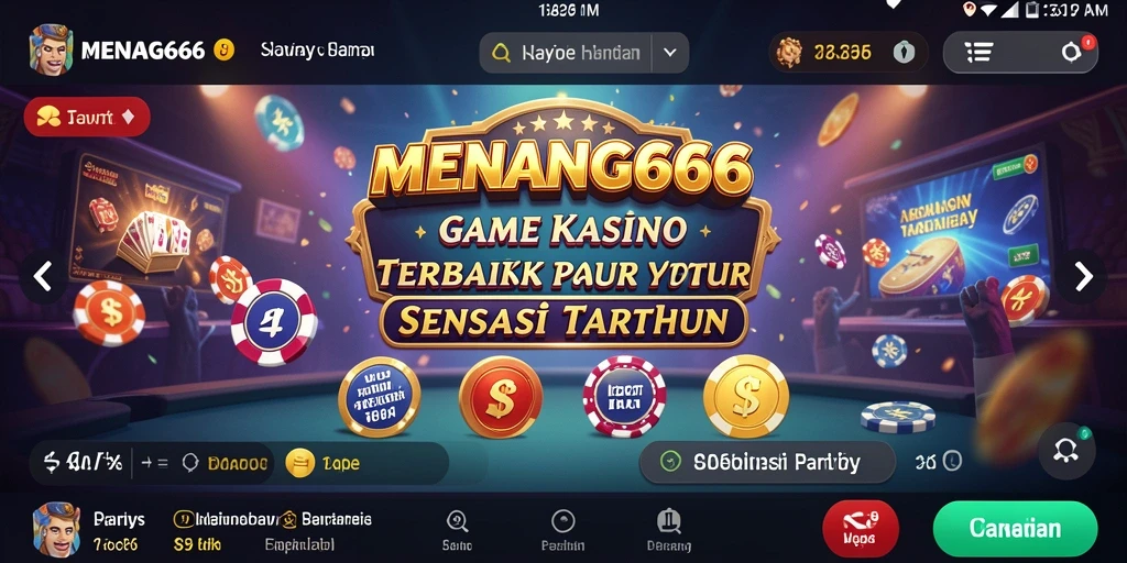 Menampilkan antarmuka MENANG666 yang mengasyikkan dalam permainan Kasino.