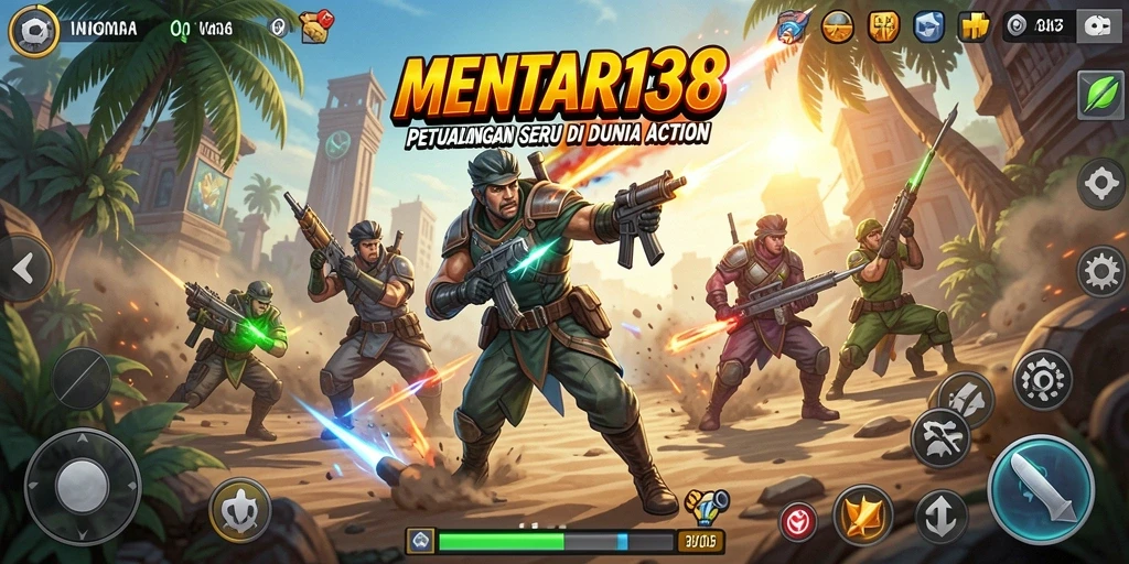 Tampilan aksi mendebarkan dari gameplay MENTARI138.
