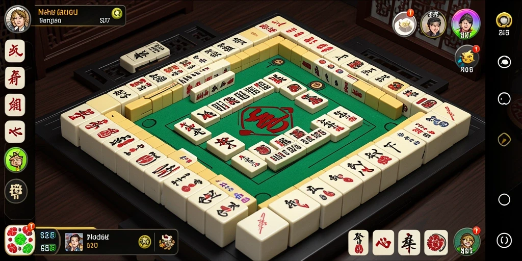 Tampilan gameplay seru dari SD107 dalam permainan Mahjong.
