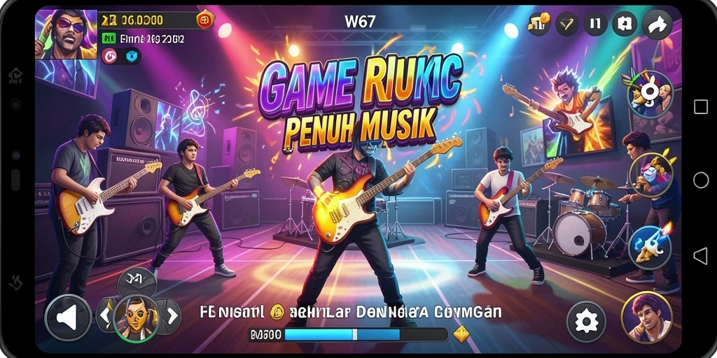 Tampilan gameplay W67 yang menarik dan penuh warna.