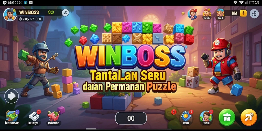Tangkapan layar gameplay WINBOSS menampilkan teka-teki yang menantang.
